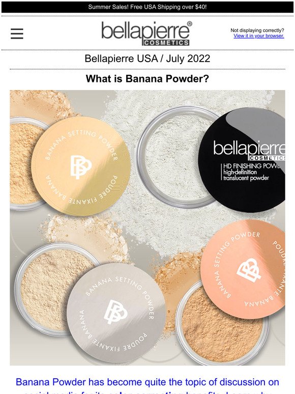 What is Banana Powder? - Bellapierre Cosmetics US