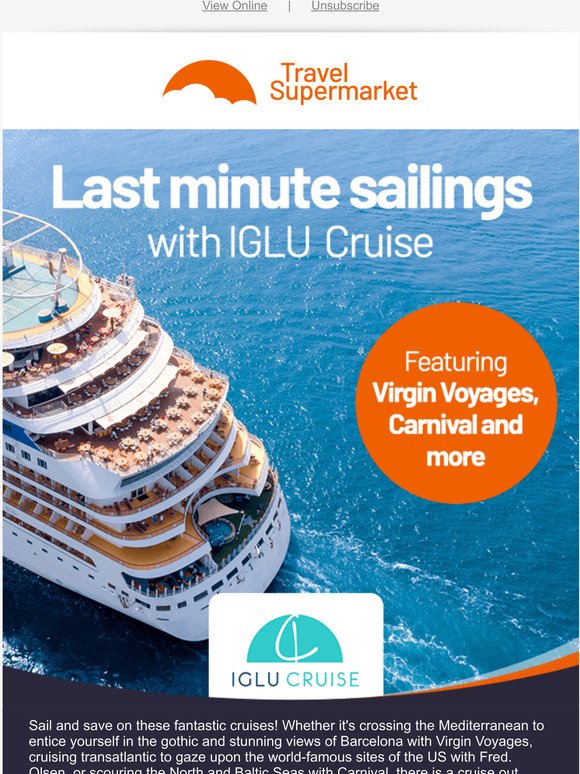 TravelSupermarket Last minute sailings with Iglu Cruise 🚢 Milled