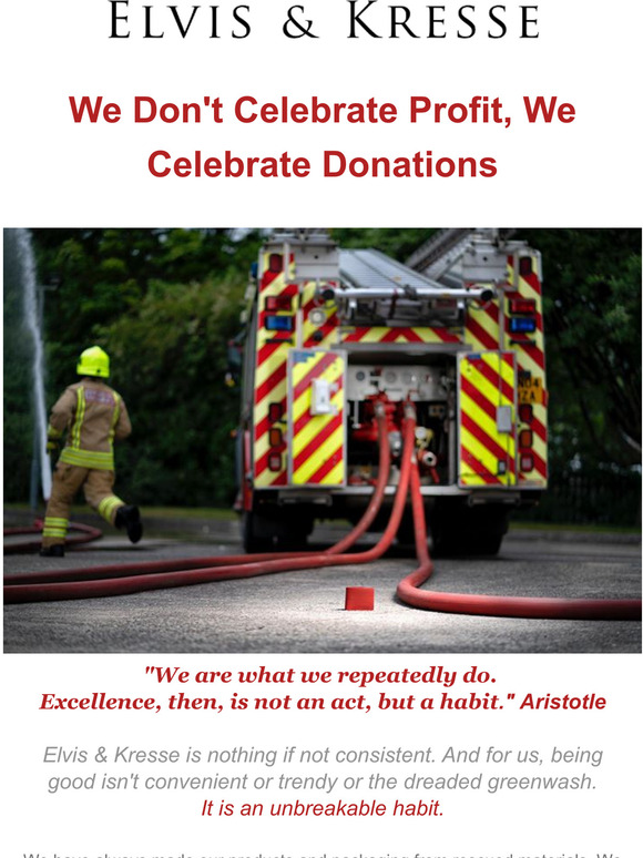 Celebrating our annual donation to the Firefighters Charity!