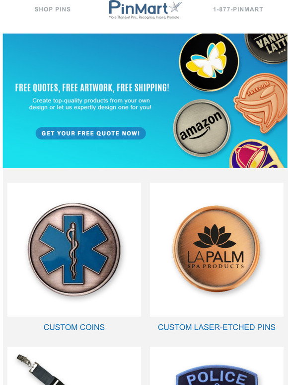 PinMart, Inc.: Make your mark with PinMart Custom Products | Milled