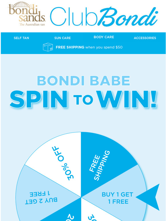 Bondi Sands Spin To WIN Is Back! Milled
