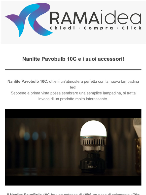 Nanlite Lampadina Pavobulb 10C e i suoi accessori!💫