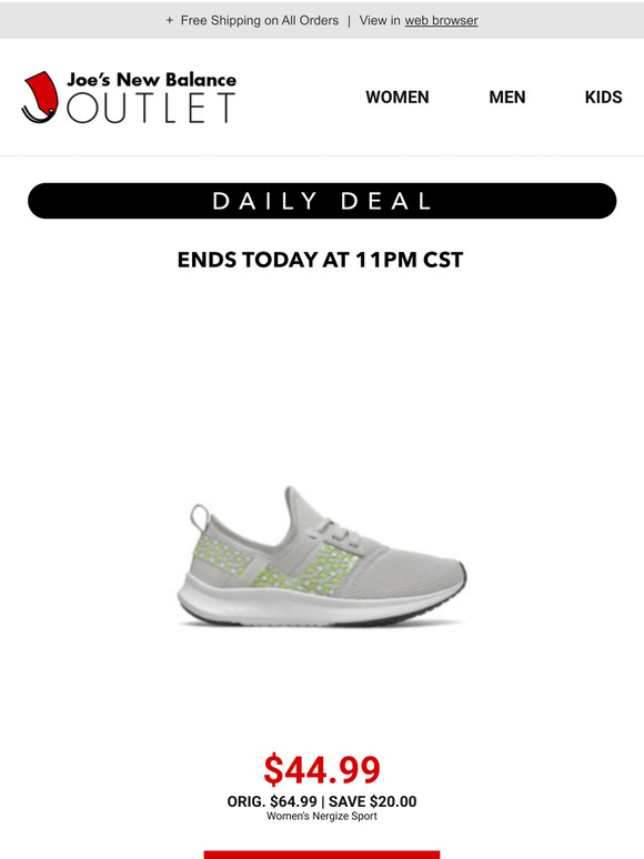 new balance daily deal