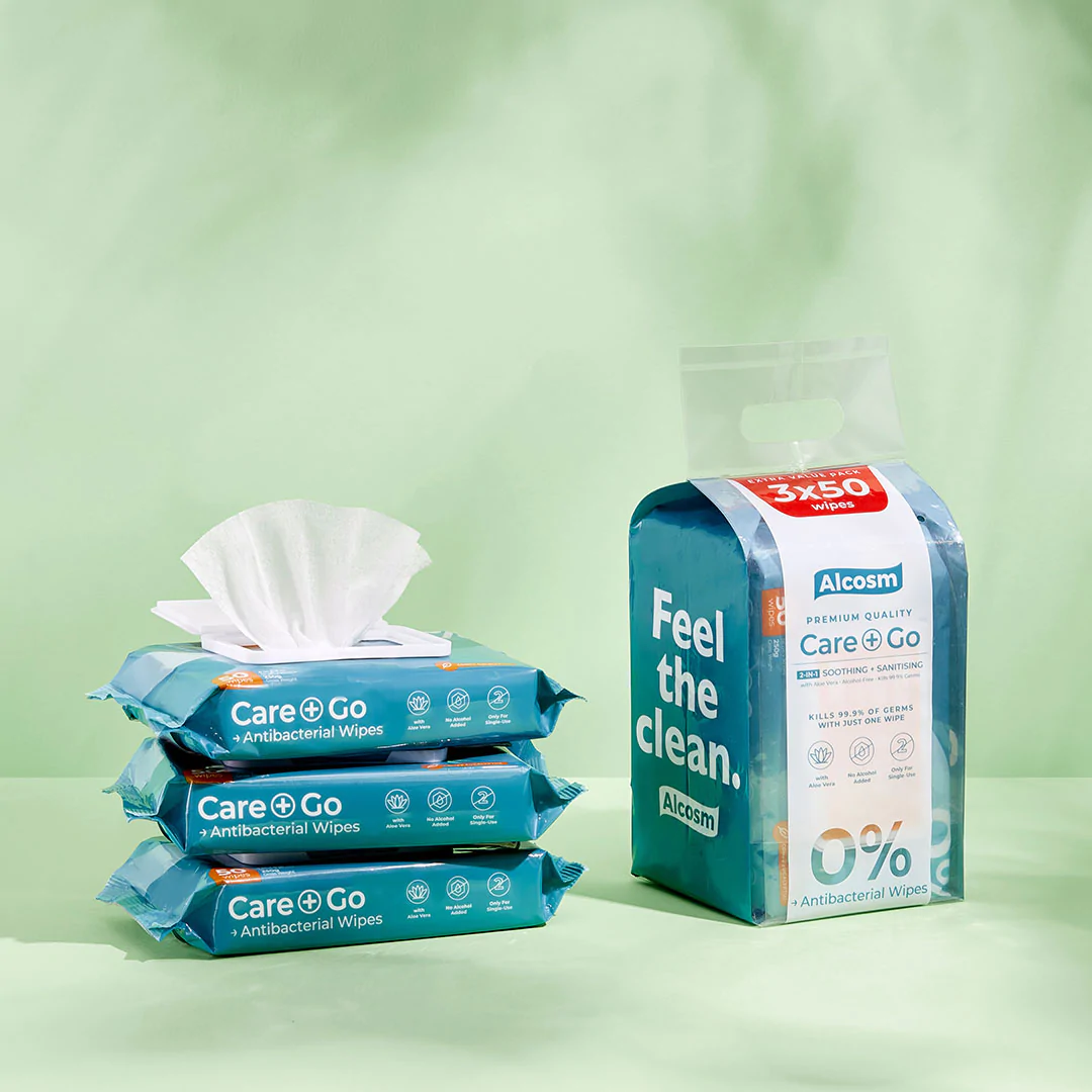 Image of 50 Wipes (Bundle of 3) - Antibacterial Classic Wipes