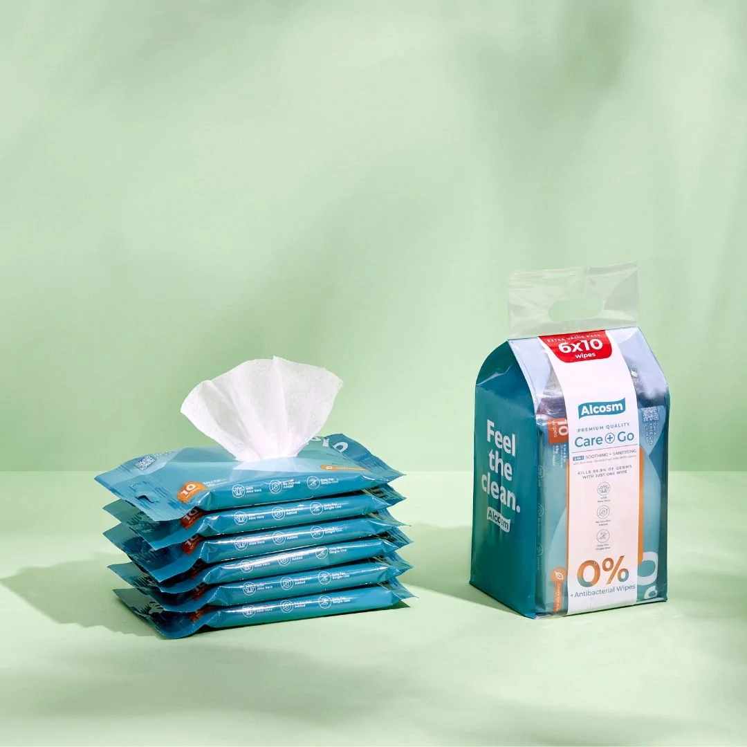 Image of 10 Wipes (Bundle of 6) - Antibacterial Classic Wipes