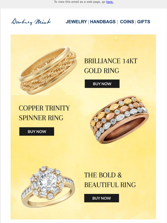 Danbury Mint Perfect Rings for every look. Milled