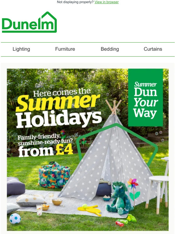 dunelm Did somebody say summer holidays? Milled