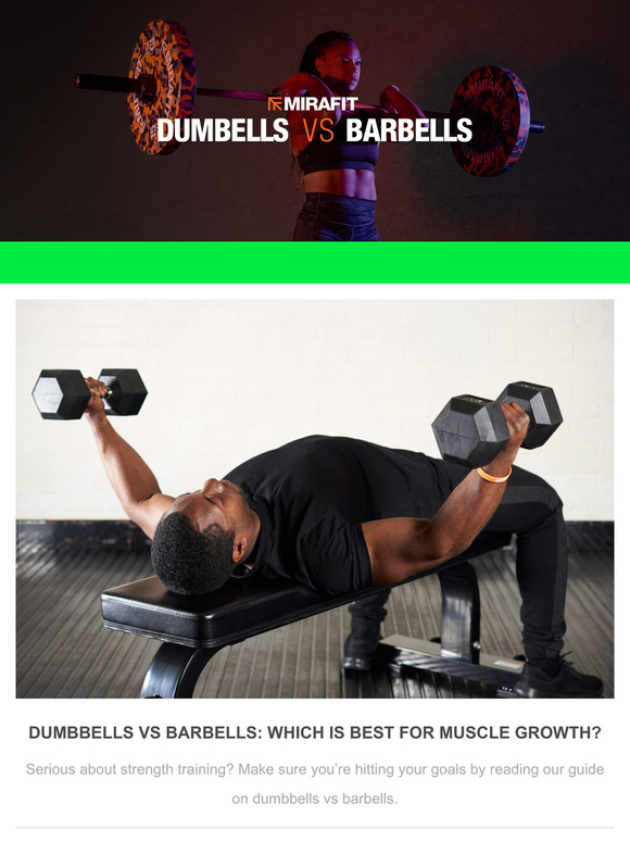 mirafit Dumbbells Vs Barbells Which Is Best For Muscle Growth? 💪 Milled