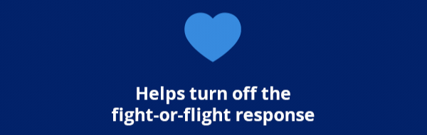 Helps turn off the fight-or-flight response