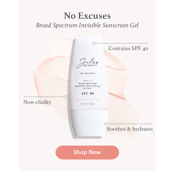 Get Your Summer Beauty Fix - No Excuses Broad Spectrum Invisible Sunscreen Gel