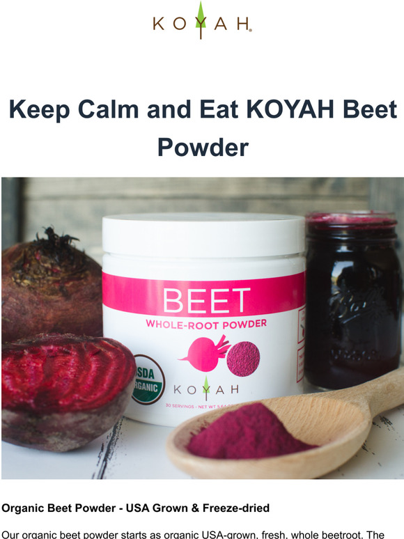 KOYAH: 💗 Organic Freeze-Dried Beet Root Powder 💗