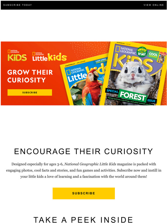 National Geographic: Big fun with Nat Geo Little Kids magazine for $24