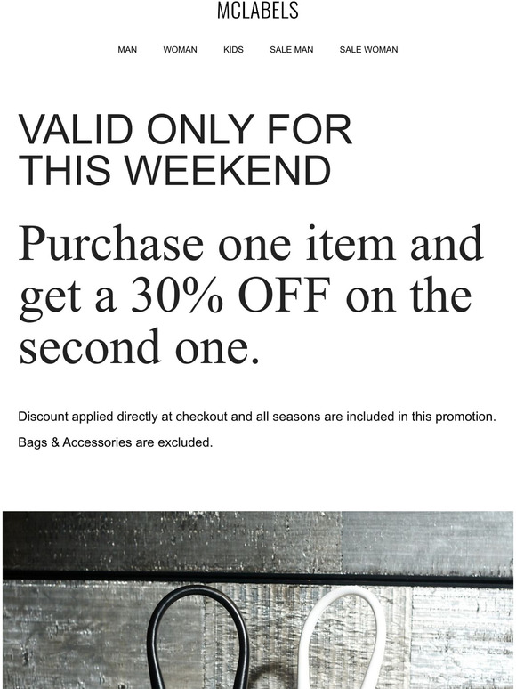 🌊 BUY X GET Y | Buy 1 item and get a 30% OFF on the 2nd one