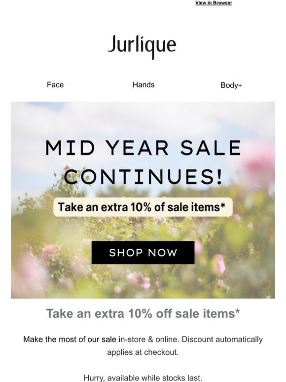 Take a further 10% off already reduced items*!