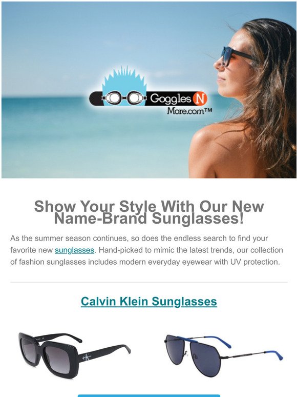 Protect Your Eyes With Our New Name-Brand Sunglasses!