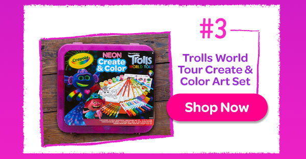 Trolls World Tour Create & Color Art Set on table