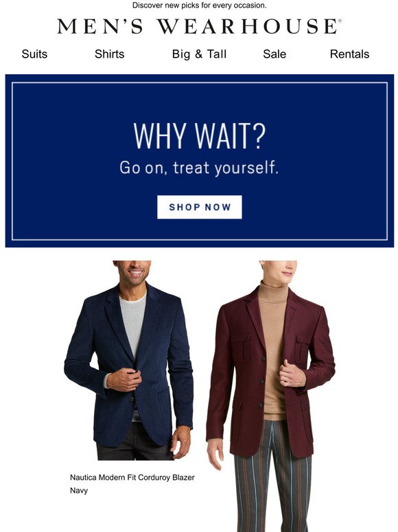 Men's Wearhouse: We've set aside these styles just for you | Milled