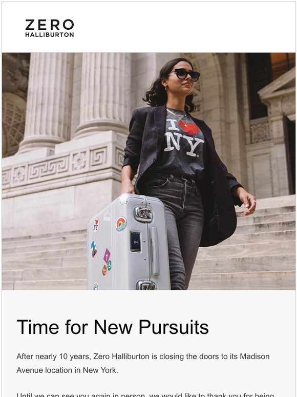 ZERO Halliburton, Inc. Zero Halliburton Store Closing Milled