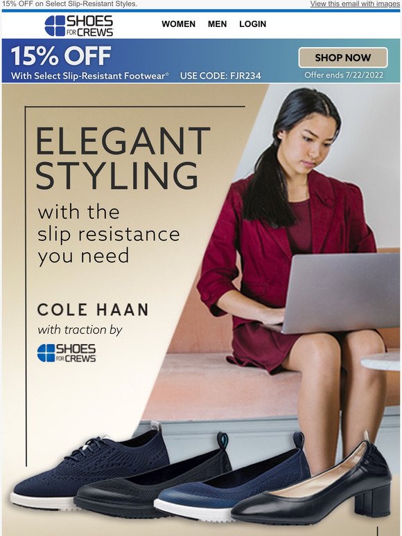 Elegant Cole Haan Styles + Slip Resistance By Shoes For Crews