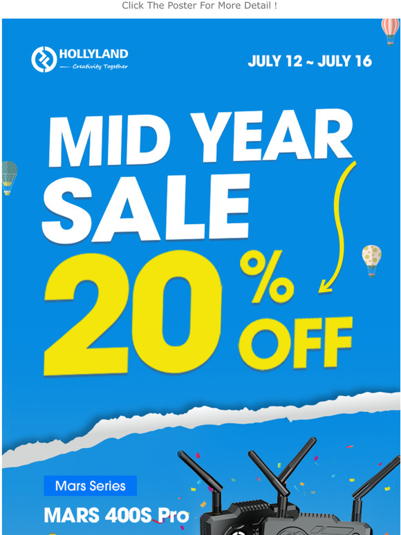 HOLLYLAND MID YEAR SALE IS COMING: July 12 to July 16