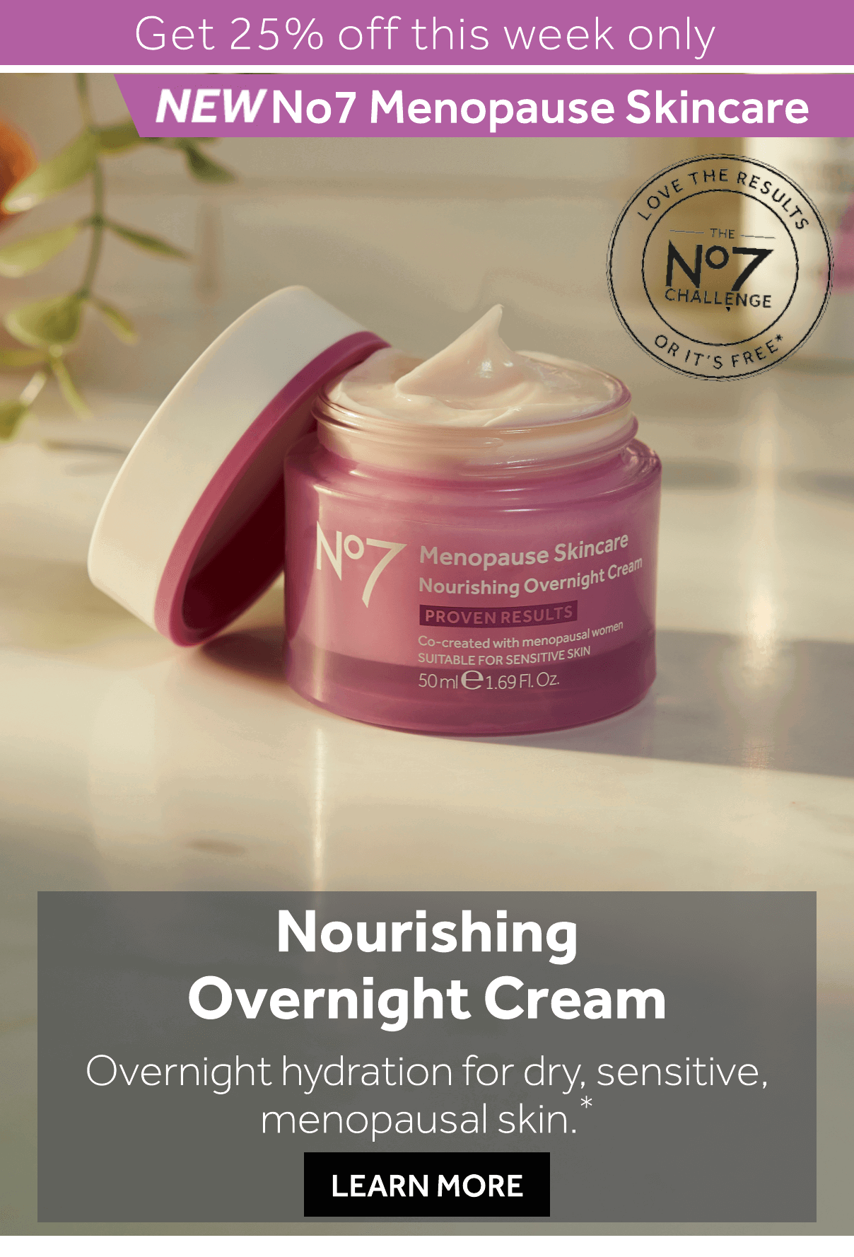 Menopause Skincare Nourishing Overnight Cream