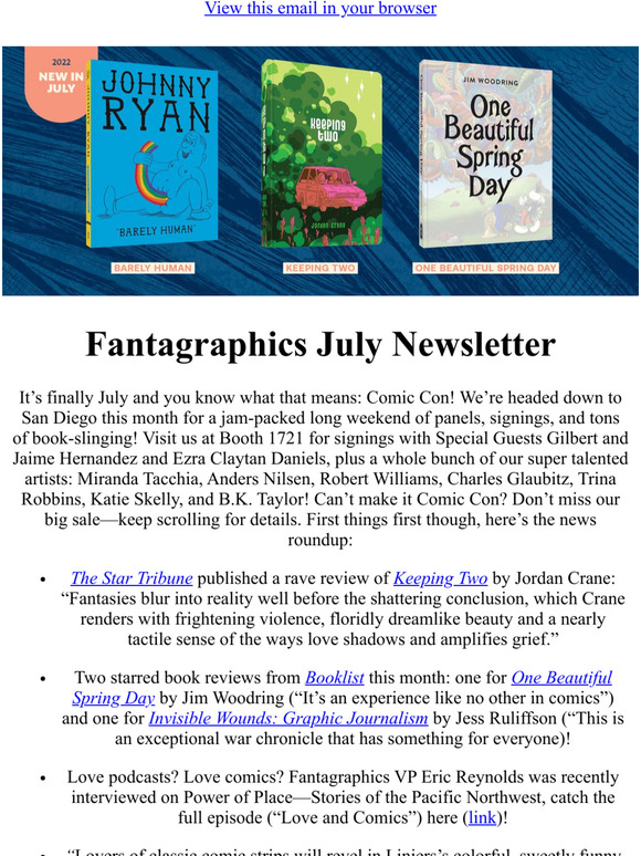 Fantagraphics July Newsletter!