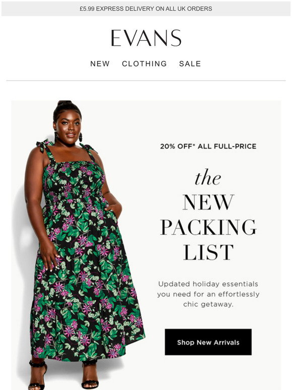 Evans Clothing: Ends Midnight: 30% Off 