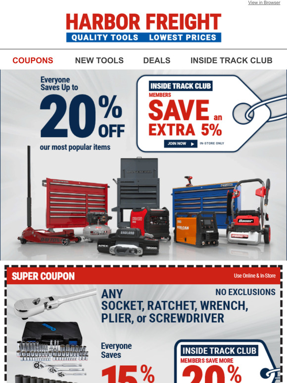 Harbor Freight Tools Your Coupons Expire Tomorrow Don’t Miss Up to