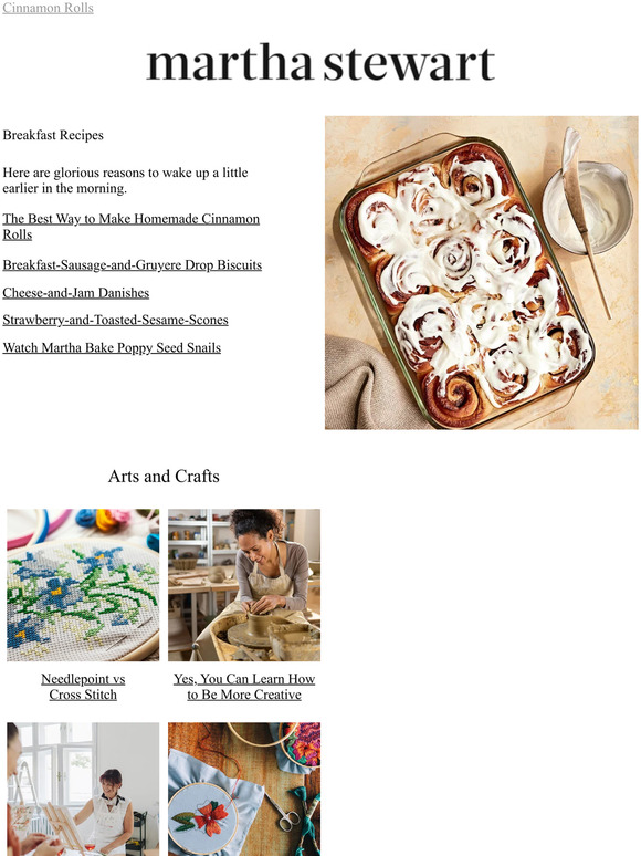 Martha Stewart Homemade Cinnamon Rolls Milled