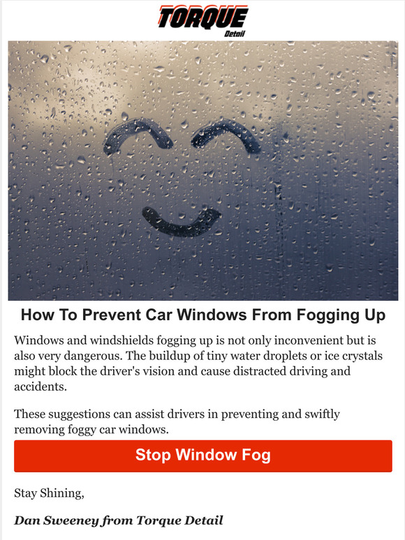 Torque Detail Easily Prevent Car Windows From Fogging Up Milled