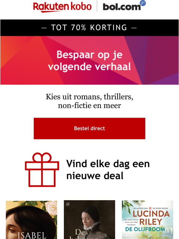 Ontvang tot wel 70% korting op eBooks