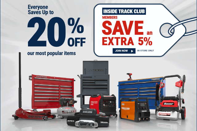 Everyone Saves 20% Off Our Most Popular Items - Inside Track Club Members Save An Extra 5%