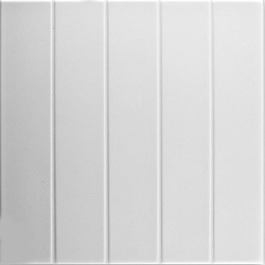 Image of Beadboard Glue-up Styrofoam Ceiling Tile 20 in x 20 in - #R104