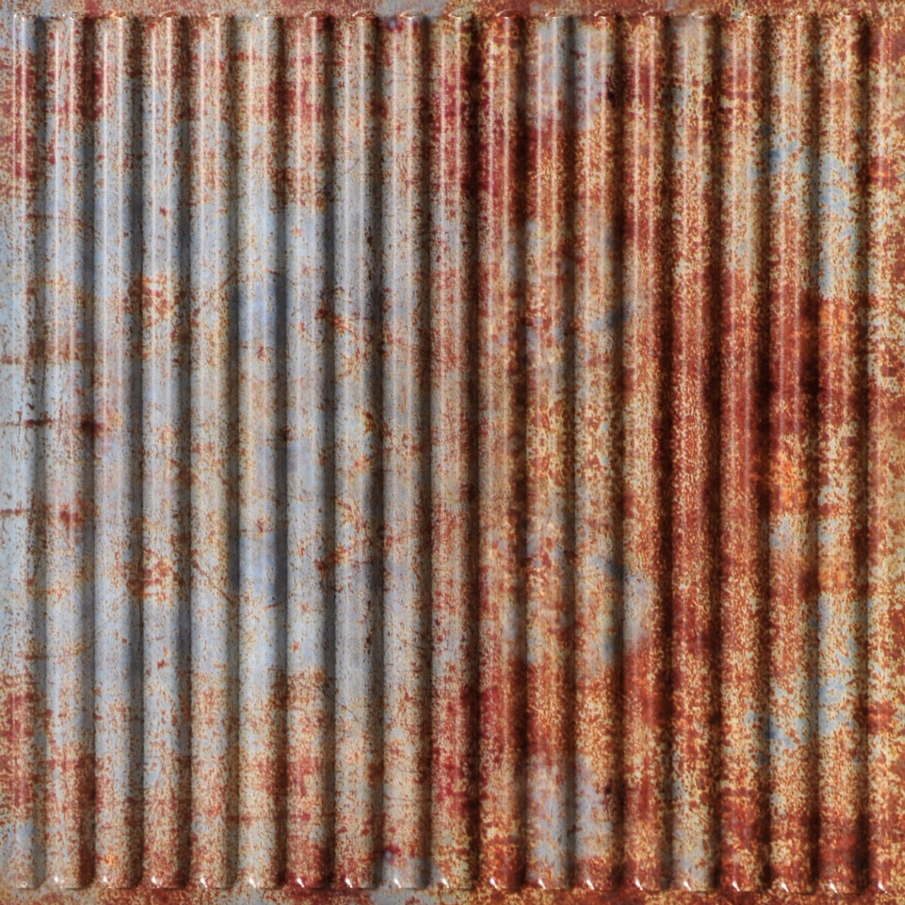 Image of Ridged Metal - Corrugated Faux Tin Ceiling Tile  #261