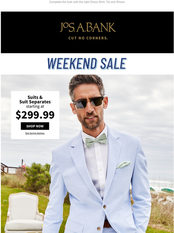 JoS A. Bank Assemble the best wedding Suit for you with Suit Separates