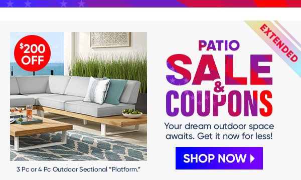Patio July 4th Coupons