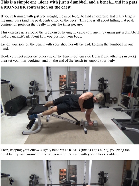 Los Mejores Ejercicios De Los Que Ha Oido Jamas INSANE chest pump from this simple dumbbell