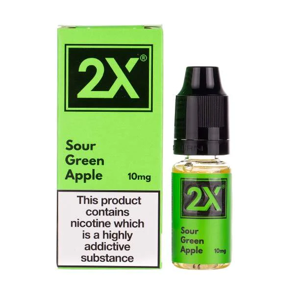 Image of Sour Green Apple Nic Salt E-Liquid by 2X
