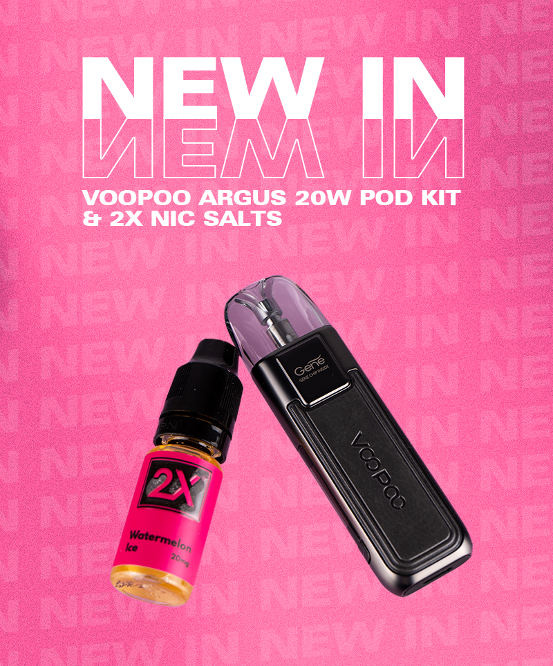 Shop the Voopoo Argus 20W Pod Kit & 2X Nic Salts