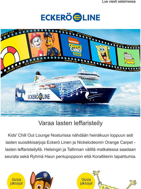 Eckerö Line: ? Lasten leffaristeilyt m/s Finlandialla . |  Milled