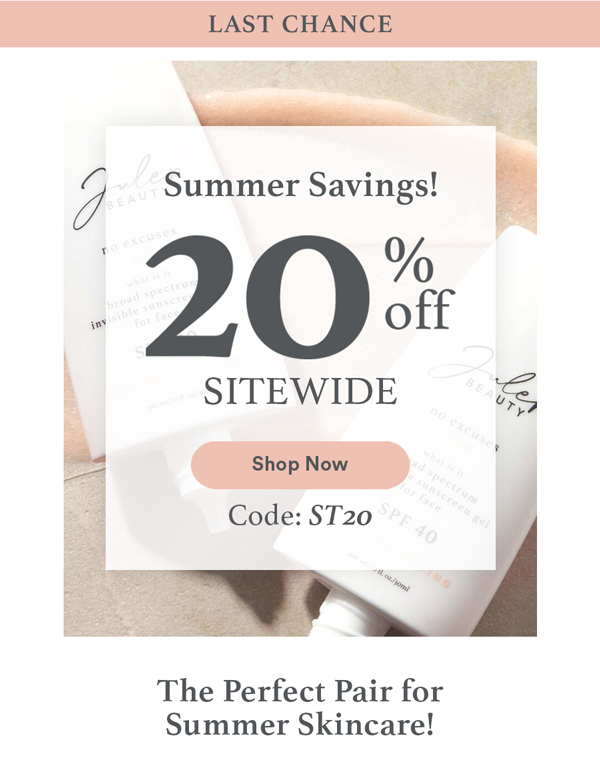 20% OFF Sitewide - Shop Now Code: ST20