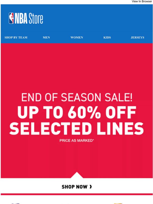 End Of Season Sale >> Up To 60% Off!