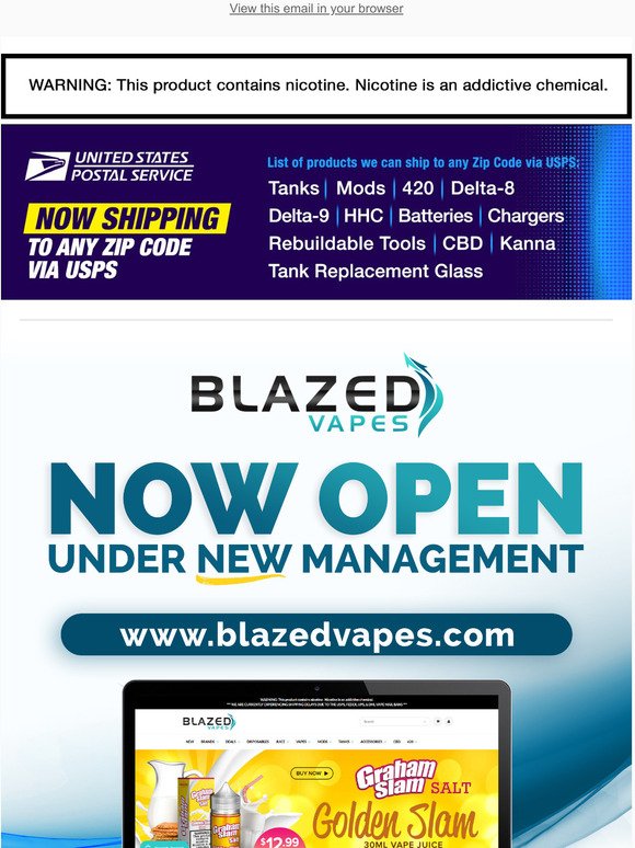 Blazed Vapes Is Now Under NEW Management!