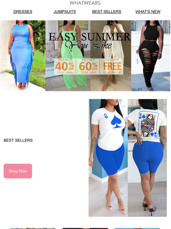 Thanks from Whatwears! Buy 4 Get 1 FREE!