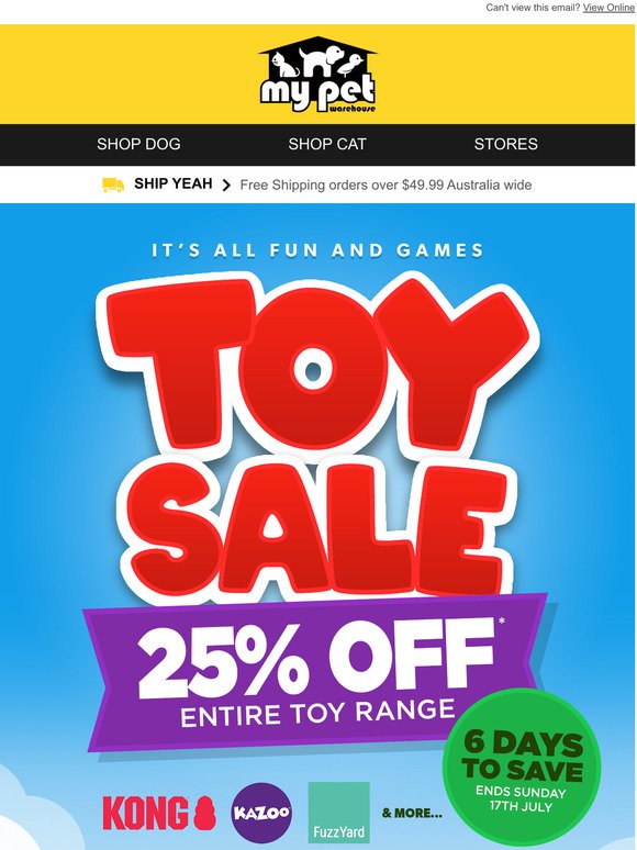 25% off Toy Sale starts today!