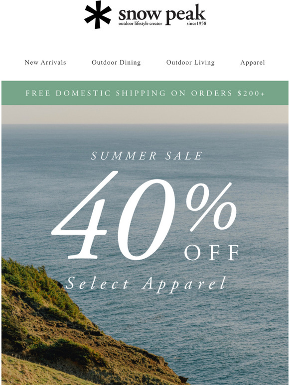 40% Off SS22 Apparel