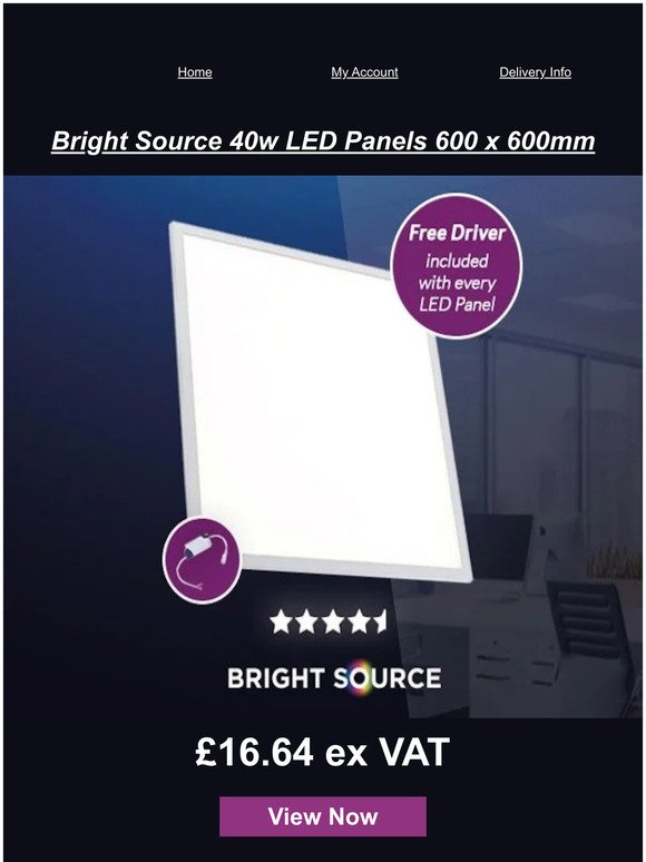 High Quality LED Panels from just £14.97 ex Vat