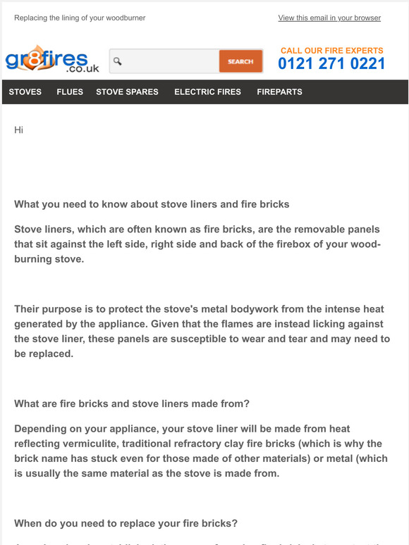 GR8 Fires What you need to know about fire bricks and stove liners Milled
