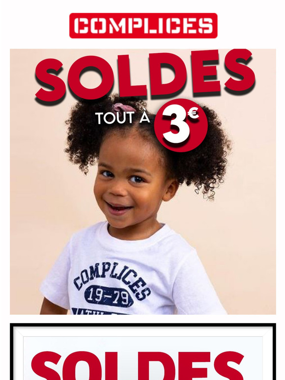 Les SOLDES continuent: 3€ sur une séléction d’articles !