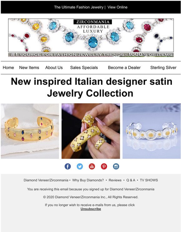 Check out our new inspired Italian Designer Jewelry